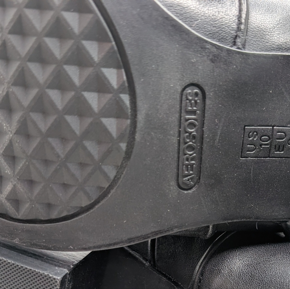 Aerosols Black Leather Boots - Picture 6 of 6